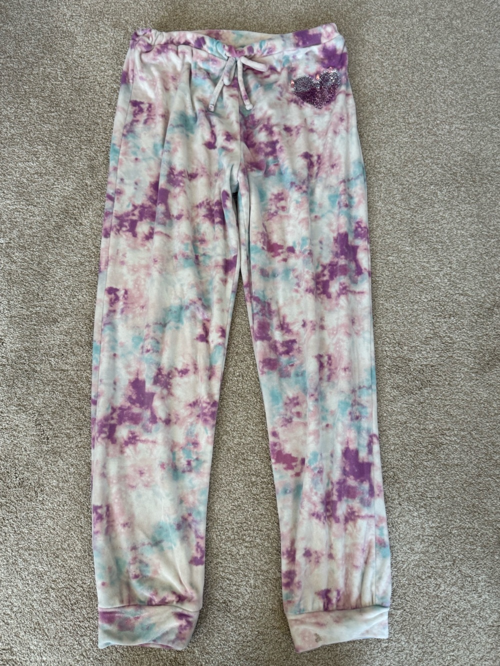 Girls' Tie-Dye Cozy Lounge Pants — Purple & Blue